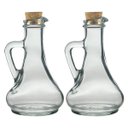 Ver imagem 1 de Kit 2 Galheteiros de Vidro Com Tampa de Rolha 250ml Azeite