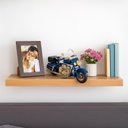 Ver imagem 2 de Motocicleta em Miniatura Azul em Metal 11x18,5cm