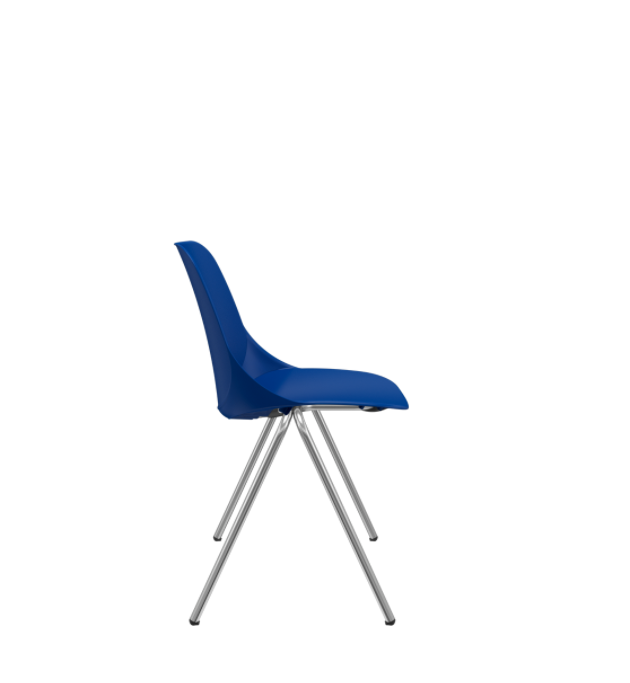 Cadeira Concha Pés de Aço Gupe Decor Azul - 8
