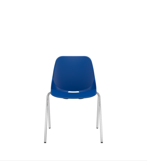 Cadeira Concha Pés de Aço Gupe Decor Azul - 16
