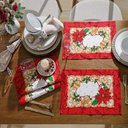 Ver imagem 2 de Jogo Americano Natalino 6 Lugares Patchwork Dohler Natal 110