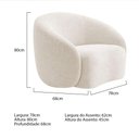 Ver imagem 7 de Kit Sofá 3 Lugares 180cm e Poltrona Orgânica Luxo Recepção Amore Linho Bege