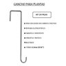 6 Ganchos Caibro 50cm P/ Pendurar Plantas e Gaiolas - 3