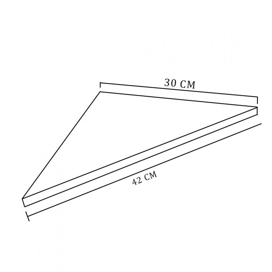 Prateleira de Canto 42x30 cm Trovarelli Natural - 2