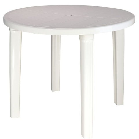 Mesa Redonda Polipropileno Cassino Branca - 92301910 - Tramontina Mesa Redonda Polopropileno Cassino