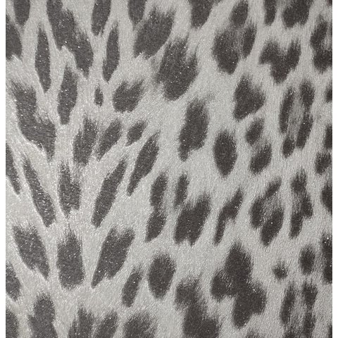 Papel de Parede Adi Tare - Animal Print Onça Cinza e Preto (com Brilho)