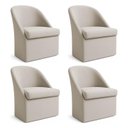 Ver imagem 1 de Kit 4 Poltronas Decorativas Malli Linho - Pallazio Cor:Bege