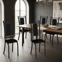 Ver imagem 1 de Kit 4 Cadeiras Paris Corino Preto Tubo Preto Fosco