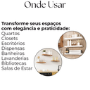 Ver imagem 2 de 3 Suportes de Parede Mão Francesa Design Largo Moderno 20cm p/ Prateleira Aço Resistente Branco