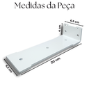 Ver imagem 2 de 3 Suportes de Parede Mão Francesa Design Largo Moderno 20cm P/ Prateleira Aço Resistente Branco