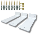 Ver imagem 1 de 3 Suportes de Parede Mão Francesa Design Largo Moderno 20cm p/ Prateleira Aço Resistente Branco