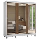 Ver imagem 3 de Guarda-Roupa Casal com Pés 3 Portas de Correr de Espelho Reno Madesa
