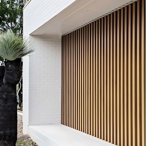 Painel Brise de Madeira Ecológica 290cm x 6cm x 42mm Formaco Decor Marrom/Canela