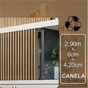 Ver imagem 5 de Painel Brise de Madeira Ecológica 290cm x 6cm x 42mm Formaco Decor Marrom/Canela