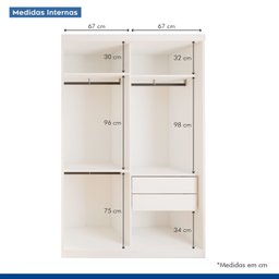 Quarto Infantil Closet Premium Marisol 138cm e Cômoda 129,5cm 1 Porta 4 Gavetas Minastex - 5