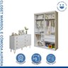Quarto Infantil Closet Premium Marisol 138cm e Cômoda 129,5cm 1 Porta 4 Gavetas Minastex - 14