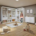 Ver imagem 3 de Quarto Infantil Closet Premium Amara 242cm e Cômoda 129,5cm 1 Porta 4 Gavetas Minastex