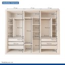 Ver imagem 6 de Quarto Infantil Closet Premium Amara 242cm e Cômoda 129,5cm 1 Porta 4 Gavetas Minastex