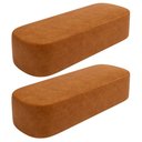 Ver imagem 1 de Kit 02 Puffs Decorativos Orgânicos para Living Quarto 160cm Doha W01 Couríssimo Canela - Lyam Decor