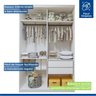 Quarto Infantil Guarda Roupa Solteiro Premium Elara 138cm 2 Portas  2 Gavetas com Cômoda 129,5cm 1 Porta 4 Gavetas Minastex - 14