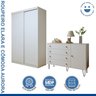 Quarto Infantil Guarda Roupa Solteiro Premium Elara 138cm 2 Portas  2 Gavetas com Cômoda 129,5cm 1 Porta 4 Gavetas Minastex - 15