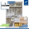 Quarto Infantil Guarda Roupa Solteiro Premium Elara 138cm 2 Portas  2 Gavetas com Cômoda 129,5cm 1 Porta 4 Gavetas Minastex - 12
