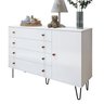 Quarto Infantil Guarda Roupa Solteiro Premium Elara 138cm 2 Portas  2 Gavetas com Cômoda 129,5cm 1 Porta 4 Gavetas Minastex - 18