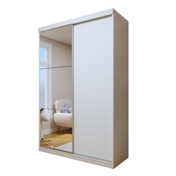 Quarto Infantil Guarda Roupa Premium Arabella 138cm com Espelho 2 Portas e Cômoda 129,5cm 1 Porta 4 Gavetas Minastex - 16