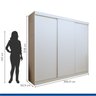 Quarto Infantil Guarda Roupa Premium Thalia 205,9cm 3 Portas e Cômoda 129,5cm 1 Porta 4 Gavetas Minastex - 4