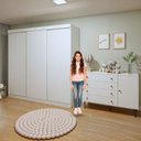 Ver imagem 6 de Quarto Infantil Guarda Roupa Premium Thalia 205,9cm 3 Portas e Cômoda 129,5cm 1 Porta 4 Gavetas Minastex