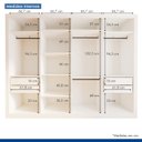 Ver imagem 5 de Quarto Infantil Closet Premium Dani 279,3cm e Cômoda 129,5cm 1 Porta 4 Gavetas Minastex