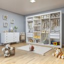 Ver imagem 1 de Quarto Infantil Closet Premium Dani 279,3cm e Cômoda 129,5cm 1 Porta 4 Gavetas Minastex
