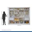 Ver imagem 4 de Quarto Infantil Closet Premium Dani 279,3cm e Cômoda 129,5cm 1 Porta 4 Gavetas Minastex