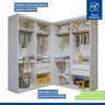 Quarto Infantil Closet Modulado Premium 2 Módulos Seraphina 276cm com Cômoda 129,5cm 1 Porta 4 Gavetas Minastex - 11