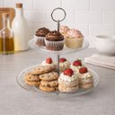 Ver imagem 2 de Prato Doce Vidro 2 Andares Vidro Angel 25cm Lyor