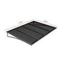 Ver imagem 3 de Toldo Fixo Policarbonato Alveolar Fume - 1,50m X 1,20m - Estrutura Branca