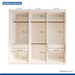 Quarto Infantil Closet Premium Isadora 205,9cm e Cômoda 129,5cm 1 Porta 4 Gavetas Minastex - 5