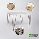 Ver imagem 2 de Mesa Sala de Jantar Industrial Clips Quadrada Branca 90 com 4 Cadeiras Eiffel Preta de Ferro Preto
