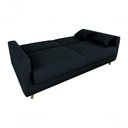 Ver imagem 2 de Sofá Cama Emília 2 Lugares 190cm Veludo Preto Matrix