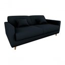 Ver imagem 3 de Sofá Cama Emília 2 Lugares 190cm Veludo Preto Matrix