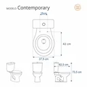Ver imagem 3 de Assento Sanitário Contemporary Marfim (Bege Claro) para vaso Hervy