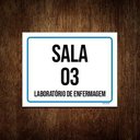 Ver imagem 1 de Placa Sinalização Sala 3 Laboratório Enfermagem 18x23cm 10un