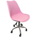 Ver imagem 1 de Cadeira de Escritório Eames Leda com Assento Pu Giratória:rosa