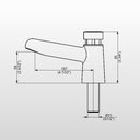 Ver imagem 2 de Torneira de Mesa para Lavatório Permatic Bica Baixa Cromado - Perflex