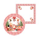 Ver imagem 2 de Kit Sousplat + Guardanapo Natal Infantil Nsw 4 Peças com Base