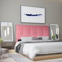 Ver imagem 1 de Cabeceira Casal 1,40m Roma Suede Rosa Dal Poz Estofados