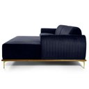 Ver imagem 6 de Sofá com Chaise Cocie 3 Lugares Reclinável 230cm Azul Marinho Sal Movelaria