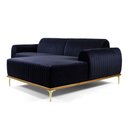 Ver imagem 4 de Sofá com Chaise Cocie 3 Lugares Reclinável 230cm Azul Marinho Sal Movelaria