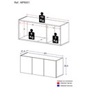 Ver imagem 3 de Aparador Buffet Suspenso 3 Portas Multimóveis Mp8001 Branco