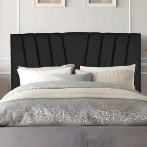 Cabeceira Cama Box Queen 160 Cm Lizza em Suede com Frame:preto